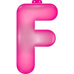 Roze opblaasbare letter F - Letters oplaas