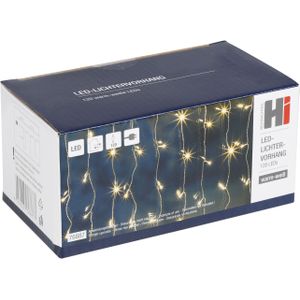 Kerstverlichting lichtgordijn/ijspegellichtjes voor het raam met 120 lichtjes warm wit 100 x 200 cm - Kerstverlichting lichtgordijn