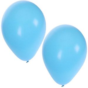 Lichtblauwe kraamfeest ballonnen 10x - Ballonnen