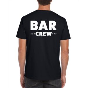 Bar crew / personeel tekst horeca t-shirt zwart heren - Feestshirts