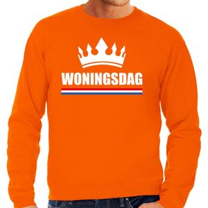 Koningsdag sweater Woningsdag oranje voor heren - Feesttruien