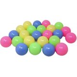 Kunststof ballenbak ballen - felle vrolijke kleuren - 48x stuks - ca 6 cm - Ballenbakballen