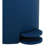 MSV Pedaalemmer - kunststof - marine blauw - 3L - klein model - 15 x 27 cm - Badkamer/toilet