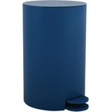MSV Pedaalemmer - kunststof - marine blauw - 3L - klein model - 15 x 27 cm - Badkamer/toilet