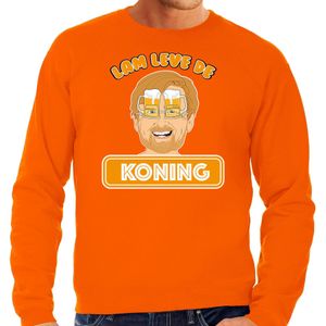Oranje Koningsdag sweater - lam leve de koning - Willem - heren - Feesttruien