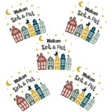 10x stuks Sinterklaas Welkom Sint en Piet raamstickers - Feeststickers