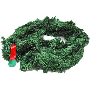 Kerstslinger - dennen guirlande - groen - L10 mtr x B10 cm - kunststof - Guirlandes
