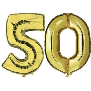 Gouden huwelijk 50 jaar folie ballonnen - Ballonnen
