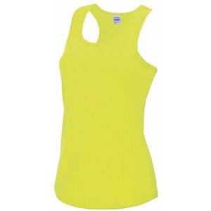 Fluor gele strand singlet sneldrogend voor dames - Tanktops