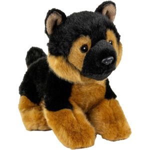 Knuffeldier herdershond - zachte pluche stof - premium kwaliteit knuffels - 23 cm - Knuffel huisdieren
