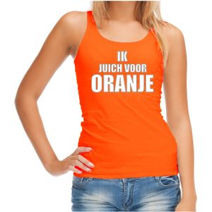 Tanktop ik juich voor oranje Holland / Nederland supporter EK/ WK oranje voor dames - Feestshirts