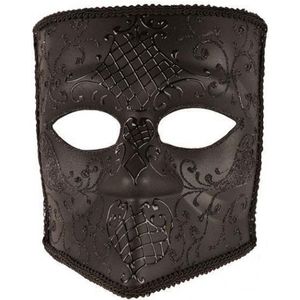 Venetiaans Bauta masker zwart - Verkleedmaskers