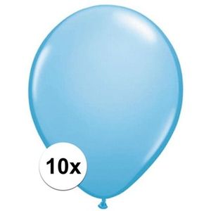 Qualatex baby blauwe ballonnen 10 stuks - Ballonnen