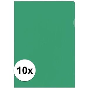 10x Groene dossiermap A4 - Opbergmap