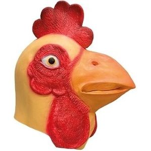 Latex dieren masker kip - Verkleedmaskers