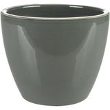 Plantenpot/Bloempot in een strakke Scandinavische look antraciet Dia 13 cm en Hoogte 11 cm - Plantenpotten