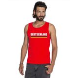 Rood Duitsland supporter singlet shirt/ tanktop heren - Feestshirts