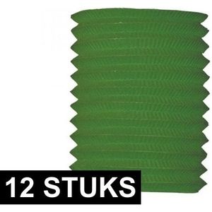 12x Groene treklampion 20 cm - Feestlampionnen
