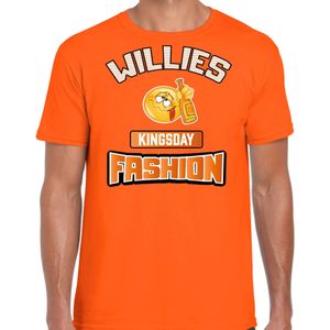 Oranje Koningsdag t-shirt - Willies Kingsday fashion - dronken - heren - Feestshirts
