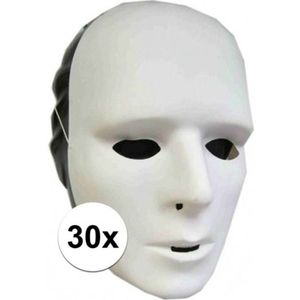 30 grimeer maskers mensen gezicht - Verkleedmaskers