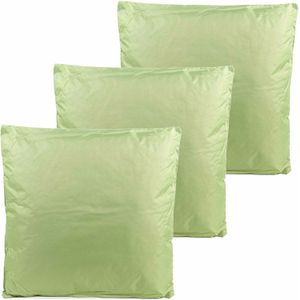 Buitenkussens - 3x - mintgroen - 60 x 60 cm - binnen/buiten - tuinstoelkussens