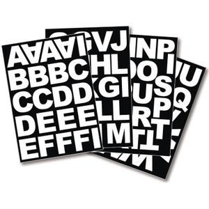 2x Setjes alfabet plakletter stickers ongeveer 5 cm - Stickers