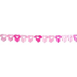 Roze papieren baby girl slinger - Feestslingers