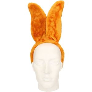Diadeem konijn/haas oren lichtbruin voor volwassenen - Verkleedhoofddeksels
