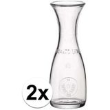 2x Glazen waterkannen 250 ml - Karaffen