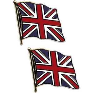 4x stuks pin broche Vlag Engeland 20 mm - Decoratiepin/ broches