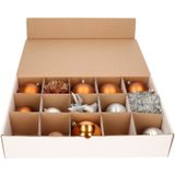 Kerstballen Opbergbox - 4x Vakjesdoos voor 15 Kerstballen van 10 cm
