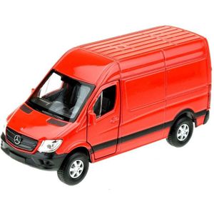 Mercedes Benz Sprinter miniatuur rood - Speelgoed auto's