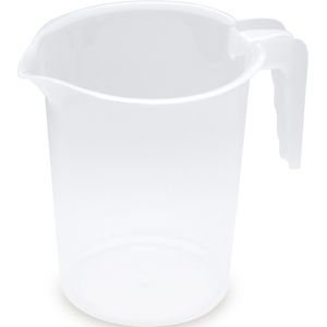 Plasticforte schenkkan/maatbeker - transparant plastic - 1,2 liter