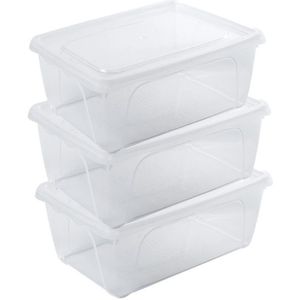 Vershoudbakje - 12x - hoog/diep - transparant - 0,5 liter - 15 x 10 x 6 cm - vershouddoos - Vershoudbakjes