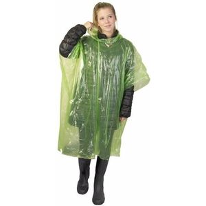 4x stuks groene regen ponchos voor volwassenen - Regenponcho's