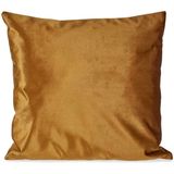 2x stuks bank/sier kussens voor binnen in de kleur velvet goud 45 x 45 cm - Sierkussens