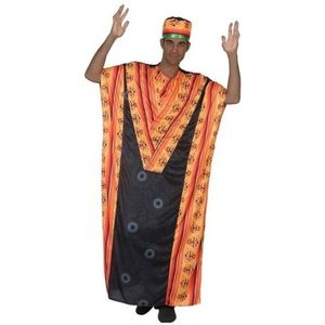 Carnaval/feest Afrikaanse kaftan/jurk verkleedoutfit voor  heren - Carnavalskostuums