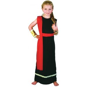 Romeins kostuum zwart rood voor meiden - Carnavalsjurken