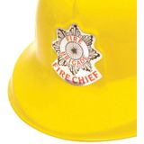 Brandweer verkleed helm - geel - kunststof - voor kinderen - Verkleedhoofddeksels