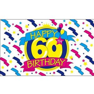 Happy Birthday vlaggen 60 jaar - Vlaggen