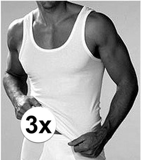 3-pak Beeren hemden wit voor heren maat 2XL - Hemden