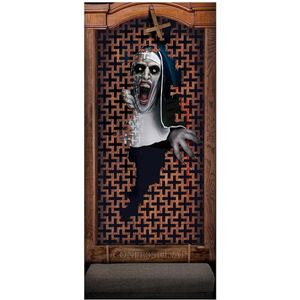 Horror deur scenesetter/deurposter - zombie non - Halloween thema versiering - 180 x 80 cm - Feestdeurdecoraties