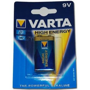 6x Varta batterij 9 volt blok - batterij 9v blok