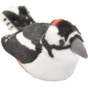 Pluche bonte spechten vogels knuffels 13 cm - Vogel knuffels