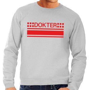 Dokter logo sweater grijs voor heren - Feesttruien