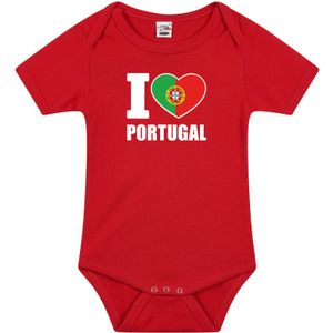 I love Portugal baby rompertje rood jongen/meisje - Rompertjes