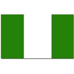 Landen thema vlag Nigeria 90 x 150 cm feestversiering - Vlaggen
