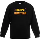 Happy new year sweater/ trui zwart voor kinderen - Feesttruien