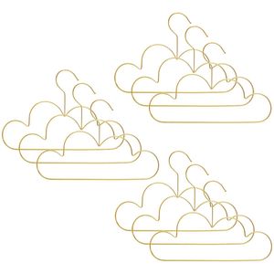 Kledinghanger Wolk - 9x - goud - kinderen - hangers - Kledinghangers