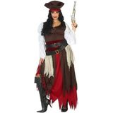 Plus size carnaval piraten verkleedkleding Francis voor dames - Carnavalskostuums